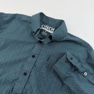 Cinch Button Down Shirt Men Small Blue Modern Fit  Western Cowboy MTW1347009